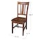 International Concepts Square 36x36 Dining Table with 2 Chairs, Espresso, 36 in W, 36 in L, 30 in H, Wood, Espresso K581-3636-C10-2 - alternate 3